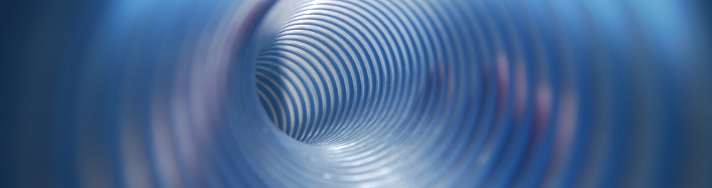 An interior image of a freshly cleaned duct system